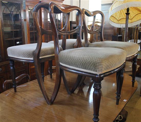 6 rosewood Victorian dining chairs